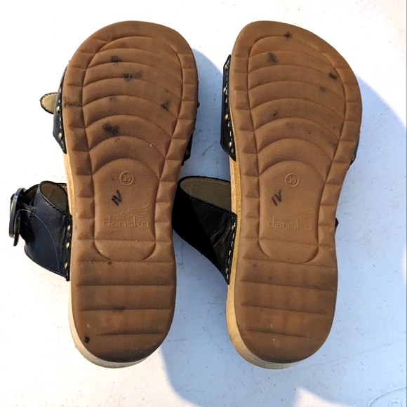 Dansko black leather sandals size 39 - Picture 3 of 6